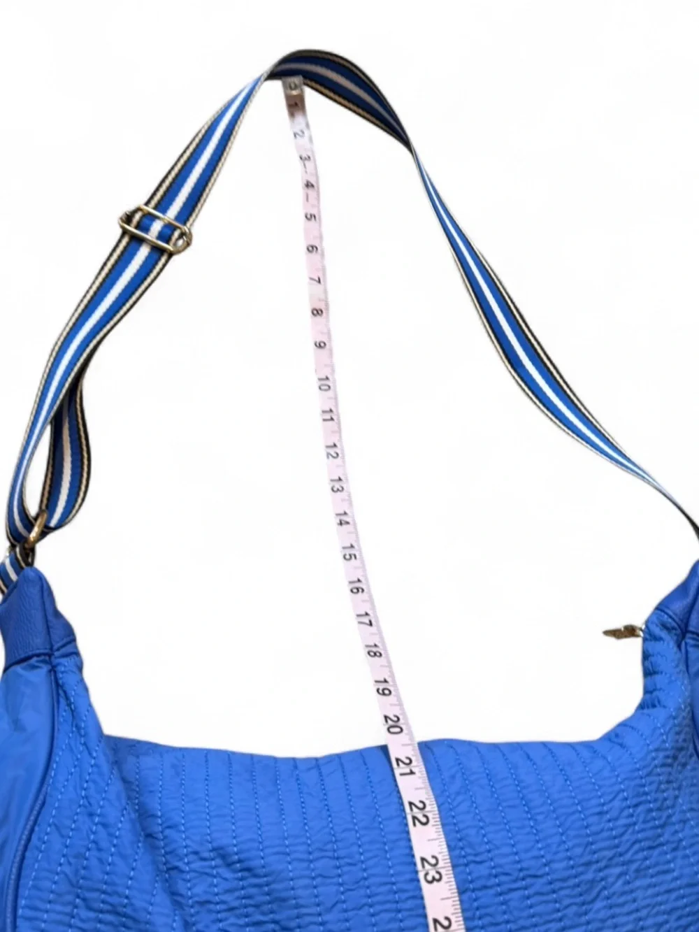 Shiraleah Ezra Ultramarine‎ Blue Large Quilted Crossbody Bag